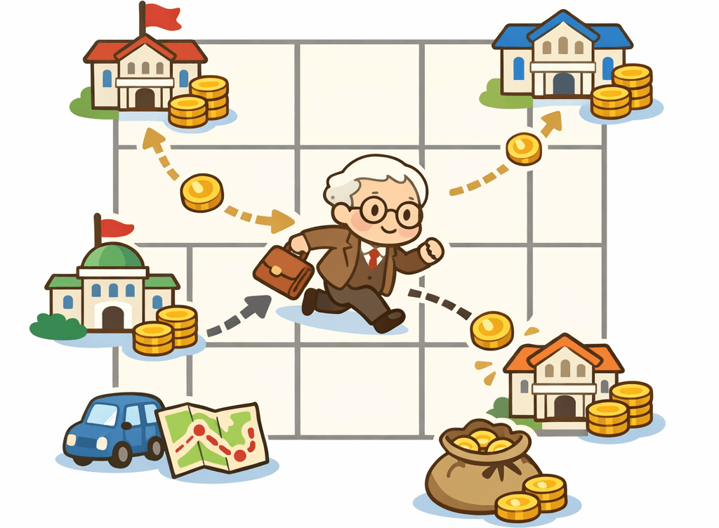 순회강연 문제 설명 그림
