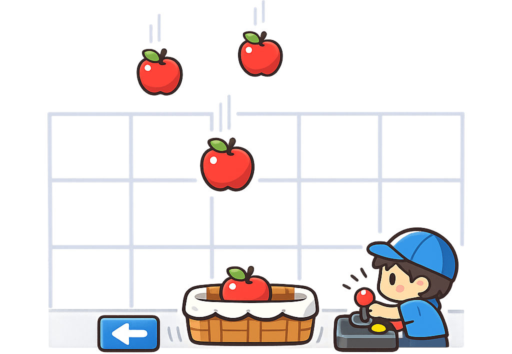 사과 담기 게임 문제 설명 그림