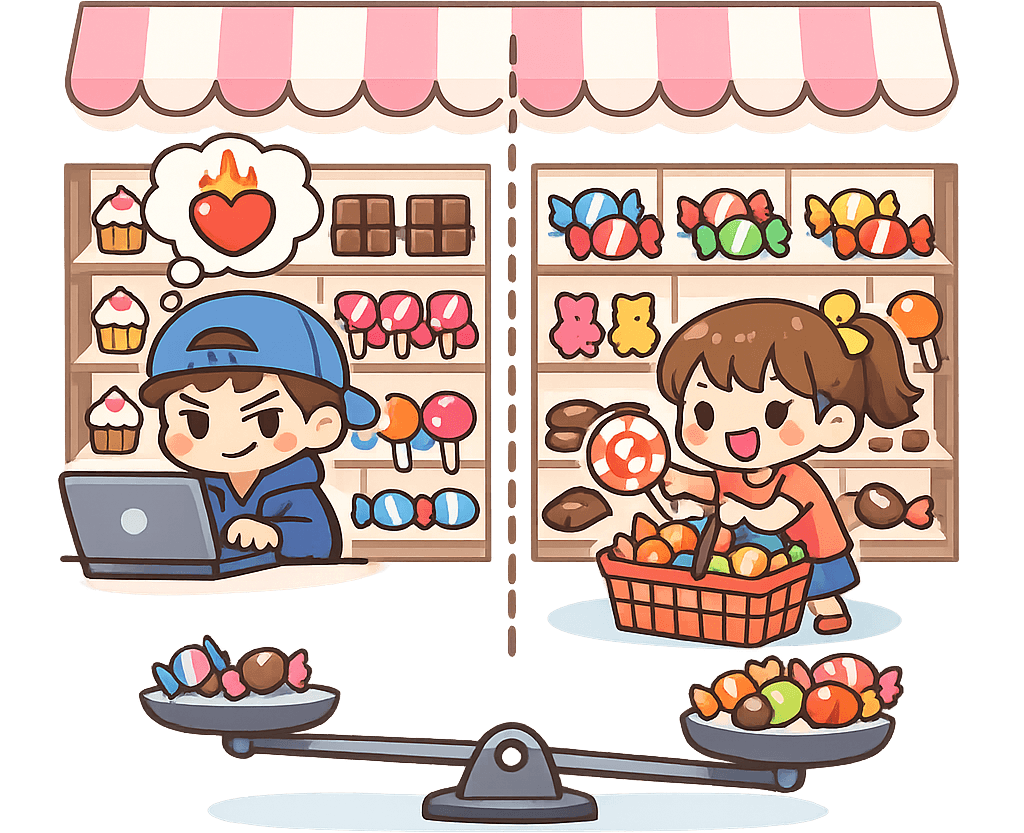 사탕 가게 문제 설명 그림